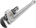 RIDGID 31095 Model 814 Aluminum Straight 14" Plumbing Pipe Wrench, Silver, Made in the USA
