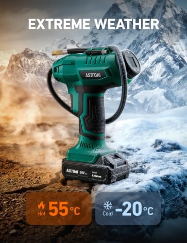 AstroAI Cordless Tire Inflator Portable Air Compressor 160PSI 12VDC Battery