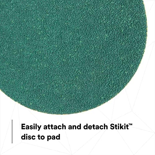 3M Green Corps Stikit Sanding Discs, 01548, No Hole, 6 in, 36+ Grade