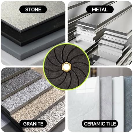LOZLIN Diamond Polishing Pads, 3 Pack 4 Inch, for Tile, Marble and Granite, Chamfering, Edge Shaping, 50/100/200 Grit, Angle Grinder
