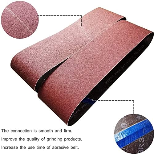 6 x 48-Inch Sanding Belts for Belt Sander 6x48, 40 80 120 240 Grit, 8 Pack