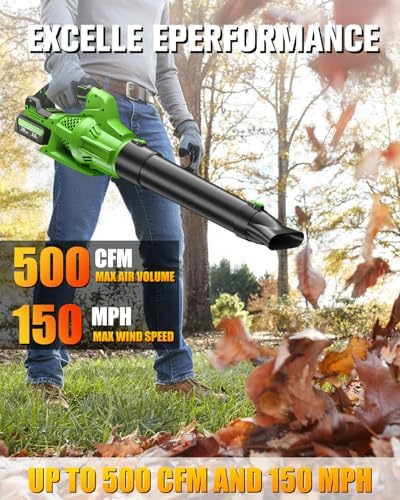 Leaf Blower Cordless Compatible with Dewalt 20V Battery, 500CFM, 6 Speeds