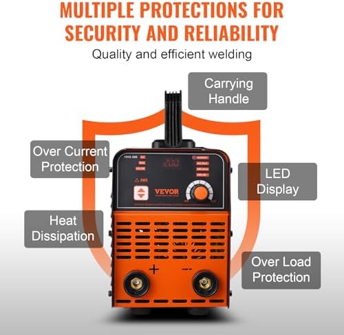 VEVOR Stick Welder, 200Amp 2 in 1 ARC/Lift Tig Welder Machine 110/220V with Hot Start Arc Force Anti-Stick