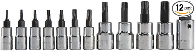 CRAFTSMAN Torx Bit Socket Set, Tamper Proof, 12-Piece (CMMT49293)