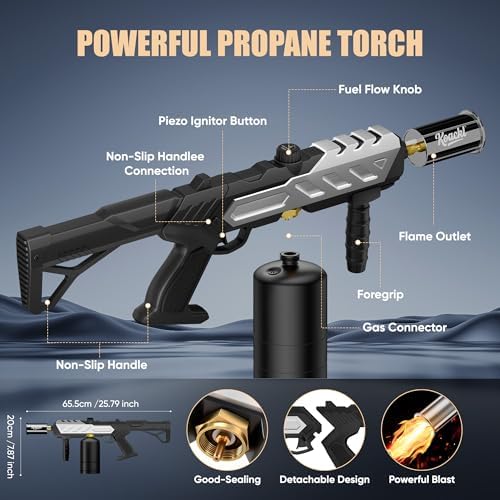 KOACKL 2 Pack 25.8" CSA Propane Torch 2372°F Adjustable Flame BBQ