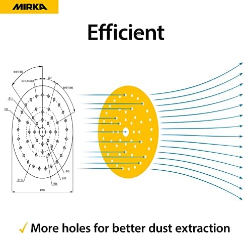Mirka - Sandpaper - Gold Multifit 6 inch 240 grit 50 Pack