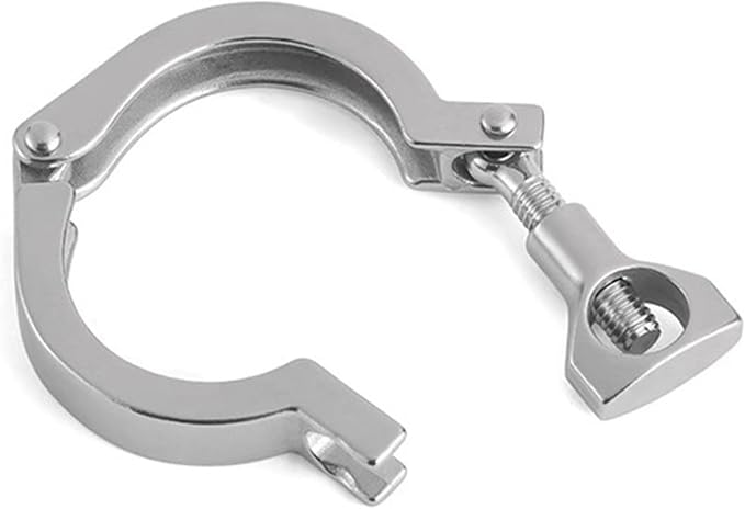 Stainless Steel 304 Heavy-Duty Single Pin Tri-Clamp with Wing Nut and Silicone Gasket， Design for Ferrule TC(3" Tri-clamp+Silicone Gasket) (3 Inch Tri clamp Size: 10 Pack)