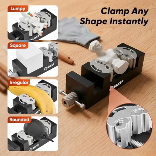 Saker Fractal Vise-Mini Vise Clamp Bench Vise/Drill Press Vise