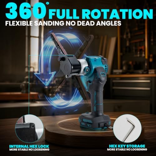 Cordless Belt Sander, Brushless Motor, for Makita 18V Battery(Tool Only)