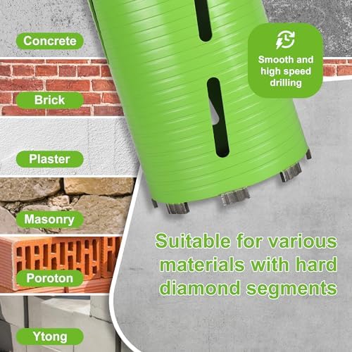 6 Inch Dry Core Drill Bit, 5/8"-11 Threaded Concrete Core Bit