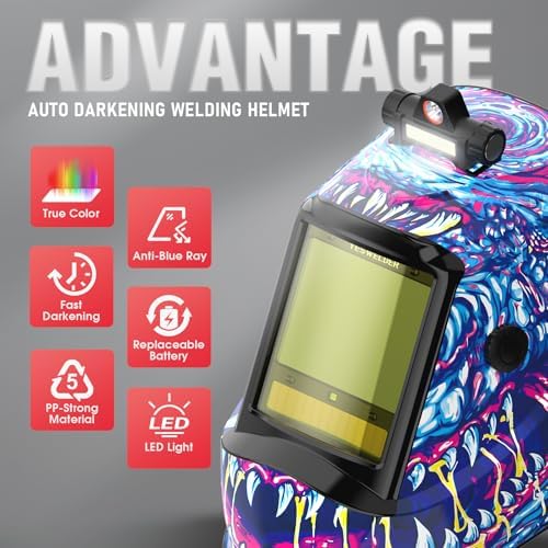 YESWELDER Smart Auto-Shade Welding Helmet with Digital Filter