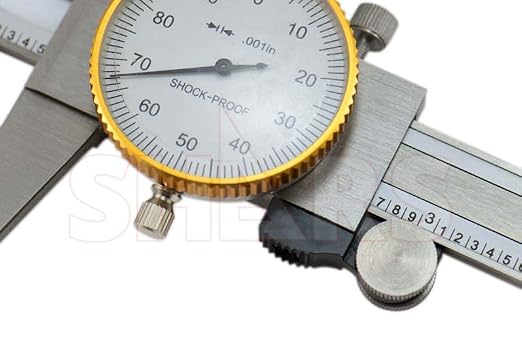 Shars 6" & 12" Dial Caliper Combo .001" Double Shock Proof Stainless 303-1310N New L)