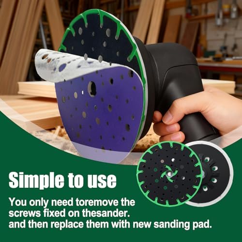 2 Pack 202458 6" Back-up Soft Sanding Pad 17/48-Hole Sanding Pad Discs