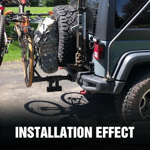YZONA Tow Hitch 2 Inch, Dual Hitch Extender, Drop-Rise Trailer Hitch Adapter Extension, 4000 LBS Capacity Double Receiver Extender Fits Standard 2" Class III & IV Receivers for Cargo Carrier Bike