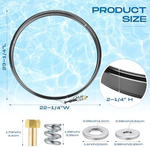 JaGely 190003 Pool Filter Tension Control Clamp Kit Compatible with Pentair, Fns Plus, Clean and Clear Plus with 194997 Machined Nut Replacement and 53108900 Spring Barrel Nut Part for Pool Spa Filter