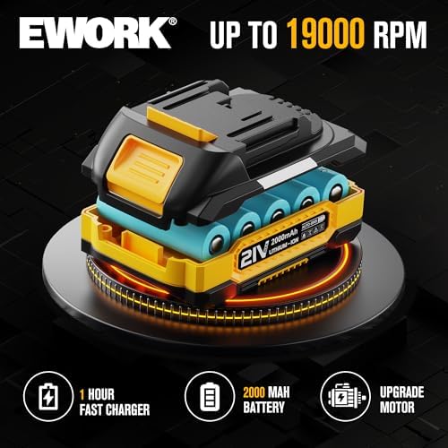 EWORK 20V Small Cordless Leaf Blower with 2 x 2.0Ah Battery and Charger
