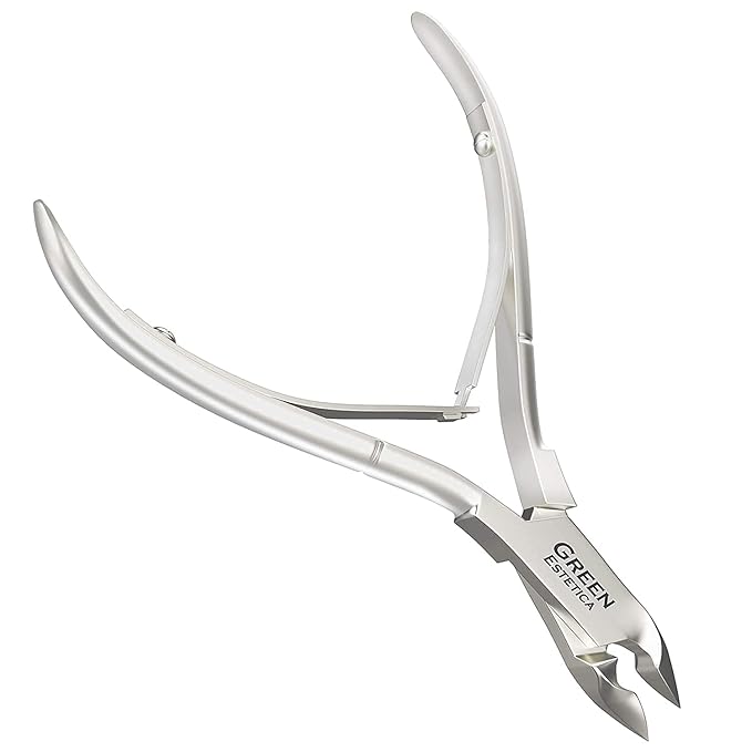 Professional Cuticle Trimmer Nail Cuticle Cutter Stainless Steel Cuticle Nippers with Sharp Blades Double Spring Manicure Tools for Nail Care Pedicure Home Spa (Silver - Pusher Included)