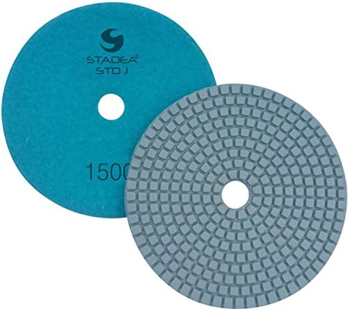 PPW126D Diamond Polishing Pads 4" For Concrete Terrazzo Marble Granite Countertop Floor Edge Wet Polishing, Grit 1500 - Pack of 2