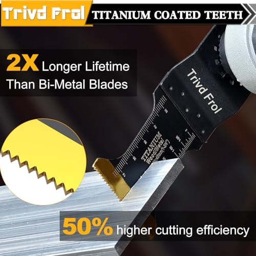 Trivd Frol 25 PCS Titanium Oscillating Saw Blades Metal Cutting