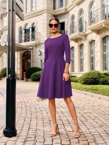 GRACE KARIN Work Dresses for Women Fit and Flare Midi Dress