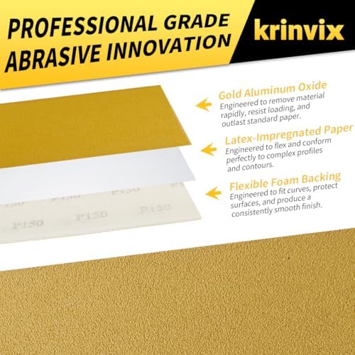 Pre-Cut Foam Back Sanding Sheets Roll, 4.5" x 27 Yards - 200 Perforated Sheets, 320 Grit Flexible Hand Sanding Paper for Wood, Metal, Auto Body, Paint, Curved Surface