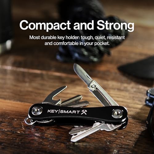 KeySmart Rugged Keychain Multitool Key Holder, Up to 14 Keys