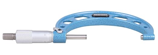 Accusize Industrial Tools Outside Micrometer, 3-4", EG00-0004 | 3-4", Ultra-Precision, Carbide Tipped, M-Type, Resolution 0.0001", Ratchet Friction Thimble, Solid Storage Case