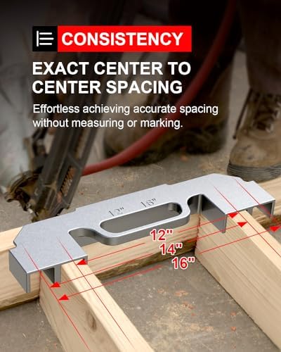 Kolvoii 2-Piece Framing Tools, 12", 14", 16" On-Center Stud Layout Tool