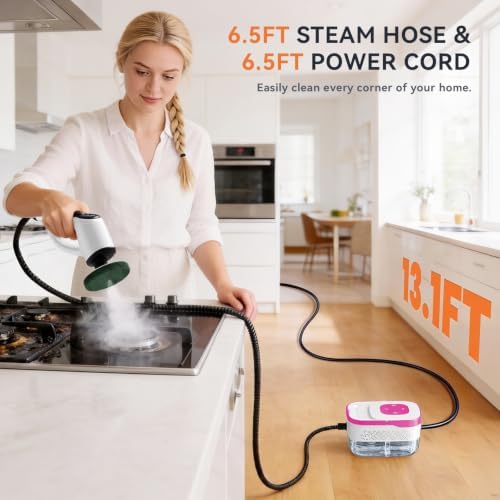 Steam Cleaner, Electric Spin Scrubber Portable Steamer for Cleaning