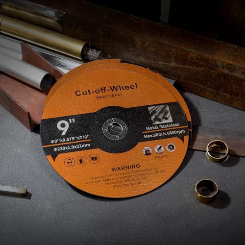10 Pack Cut Off Wheels 9 Inch Cutting Wheel 9” x 0.075” x 7/8”Metal and Stainless Steel Cutting Disc Fit for Angle Grinder Aggressive Cutting disc for General Purpose Metal Cutting