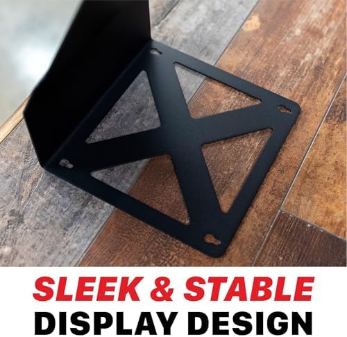 Maxshine Universal Polisher Stand - Single Station Display Holder – Holds Any Polisher, Buffer or Grinder – Freestanding or Mount to Workbench – Powder-Coated Metal, Space-Saving (Logo)