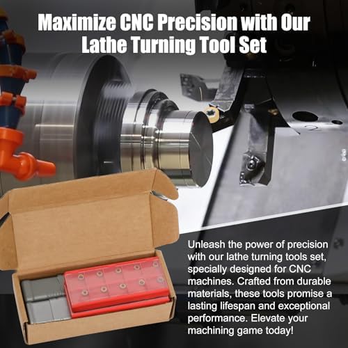 1/2" SRACL1212H06/SRACR1212H06 Indexable Lathe Turning Tool with 20Pcs RCMT0602 Round Carbide Milling Inserts Lathe Turning&Profiling Tool Holder for Steel Stainless Steel, 2Pcs Holders+20Pcs Inserts