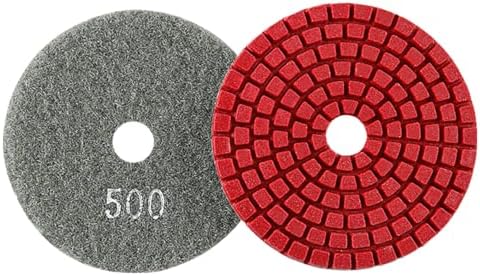 Diamond Polishing Pad, 3 inch 80 mm 500 Grit Sanding Discs for Grinder & Polisher, Hook and Loop Backing Pad for Grinding Buffing Granite Marble Concrete Stone (1 Piece)