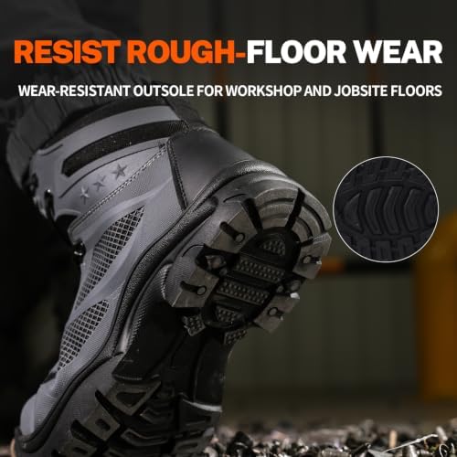 Steel Toe Boots for Men Work Indestructible Safety Boots