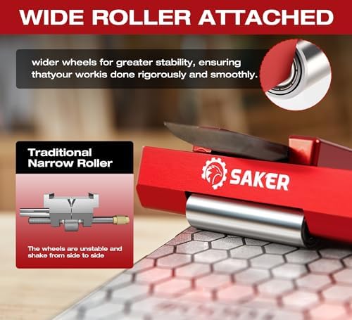 Saker Sharpening Stone with Honing Guide Tool,chisel set for Woodworking,Flattening Stone,Complete Sharpening System Woodworking Tools for Chisel Sharpening and Plane Restoration…
