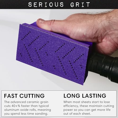 Serious Grit - P60 Grit Ceramic Hook & Loop Sandpaper Roll - 70mm x 12m
