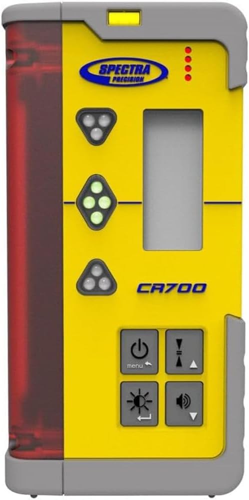 Spectra Precision CR700 Combination Laser Receiver with C70 Rod Clamp, C71 Magnetic Mount, Alkaline Batteries, Patented Reception Technology