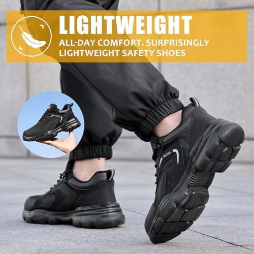 Steel Toe Shoes for Men Puncture Resistant Mens Safety Work Shoes