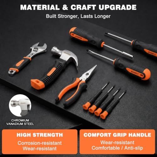157-Piece Tool Set, 8V Cordless Drill Set, Hand Tool Kit for Men and Women