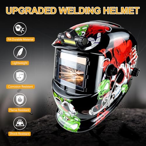 TRQWH Welding Helmet Auto Darkening Welding Hood with Welding Gloves