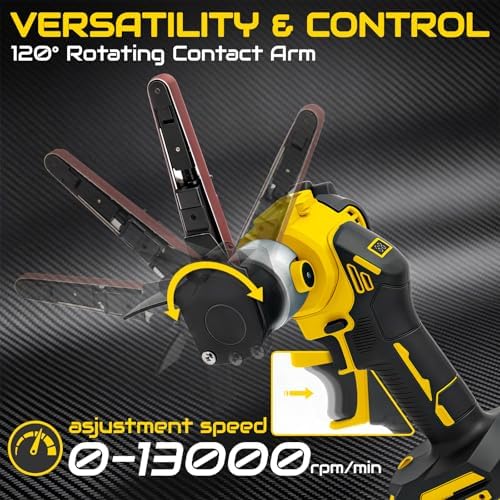 Cordless Belt Sander Compatible with DeWalt 20V Battery (Tool Only)
