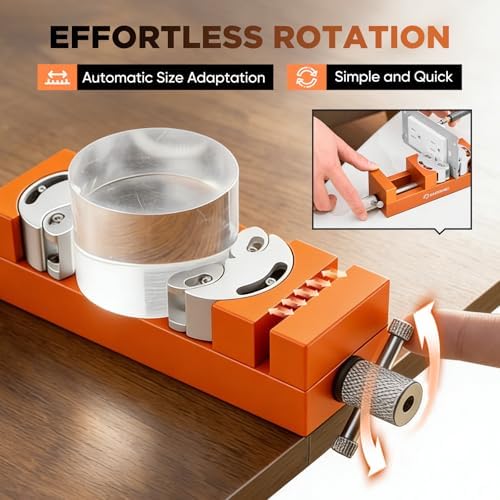 SakerNeo Fractal Vise, Self-Adjusting Drill Press Bench Vice (Orange)