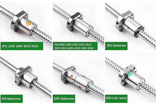 20mm Ballscrew SFU2010 RM2010 Anti Backlash Ball Screw, Length 46.46 inch / 1180mm 10mm Pitch with Nut (with Standard End Machining for BK/BF15), High Precision Part for CNC Machine