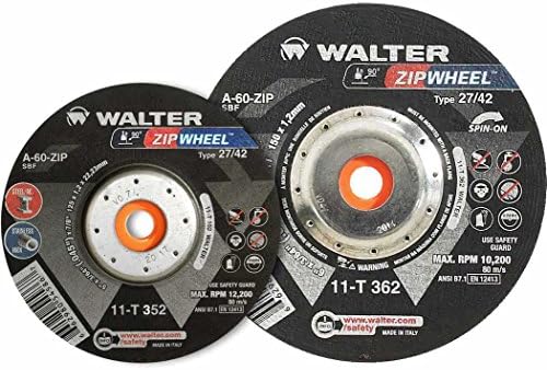Walter Zip Wheel™ Cut-Off Wheel, Spin-On 4-1/2" X 3/64" X 5/8"-11, Pack of 25 (11T342)
