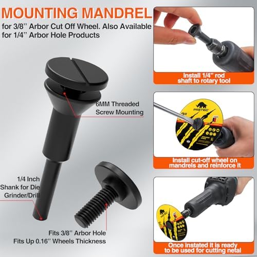 Cut Off Wheels 3 Inch, 27 Pack with Mandrel Kit for Die Grinder