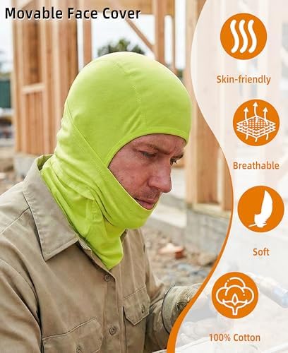 BOCOMAL FR Balaclava with Face Mask Flame Resistant 5.5oz Lightweight 100%C