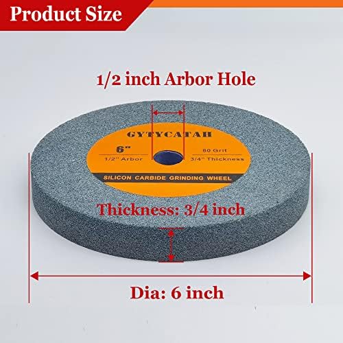 6" Bench Grinding Wheel, Green Silicon Carbide Abrasive