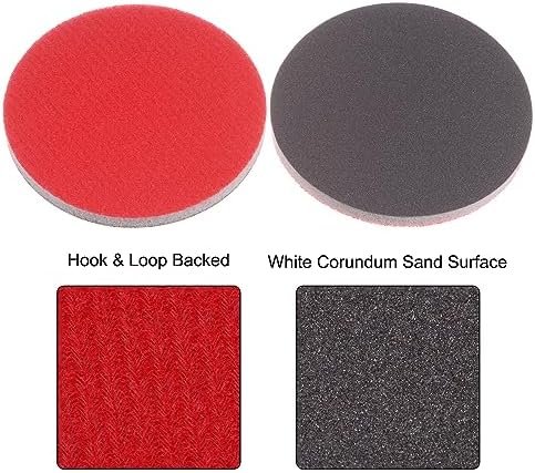 uxcell 50pcs 1200 Grit Sanding Sponge 3" Hook and Loop Sponge Sanding Disc