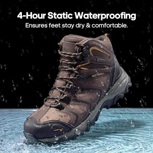 NORTIV 8 Waterproof Steel Toe Work Boots for Men