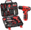 157-Piece Tool Set, 8V Cordless Drill Set, Hand Tool Kit for Men and Women
